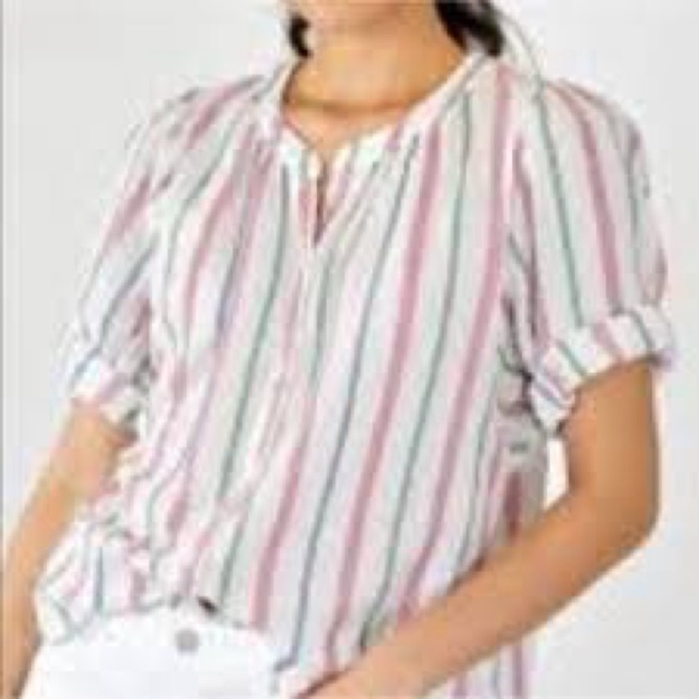 XIRENA Chesney Shirt Eastbound Print 100% Cotton Button Down XS